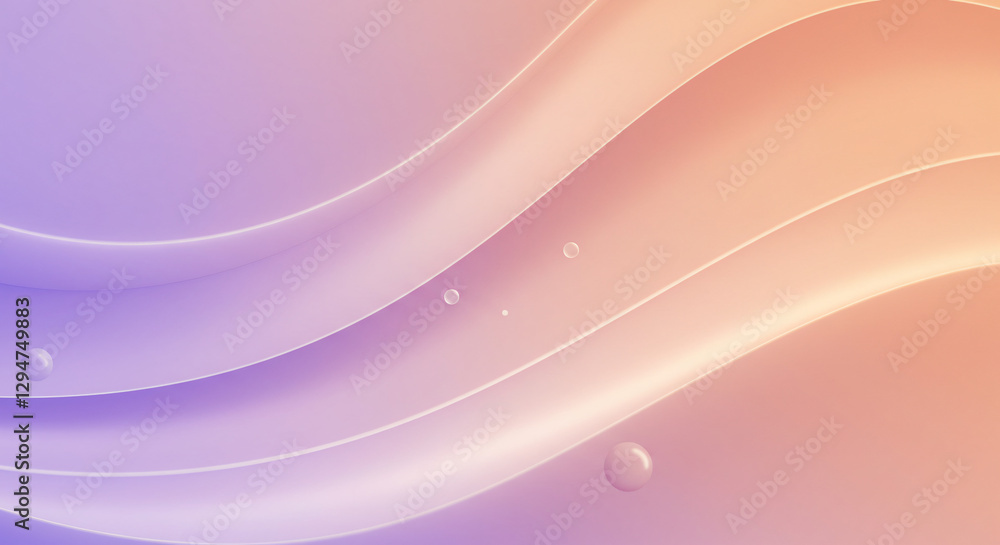 Soft pastel waves background with purple and peach gradient. Abstract fluid shapes for design projects. Gentle flowing lines with light bubbles. Soothing colors for calm mood Soft pastel waves background with purple and peach gradient. Abstract fluid shapes for design projects. Gentle flowing lines with light bubbles. Soothing colors for calm mood