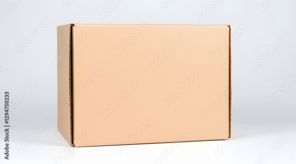 A plain cardboard box ideal for shipping, storage, and packaging, showcasing a minimal design suitable for various purposes in home or business environments. A plain cardboard box ideal for shipping, storage, and packaging, showcasing a minimal design suitable for various purposes in home or business environments.