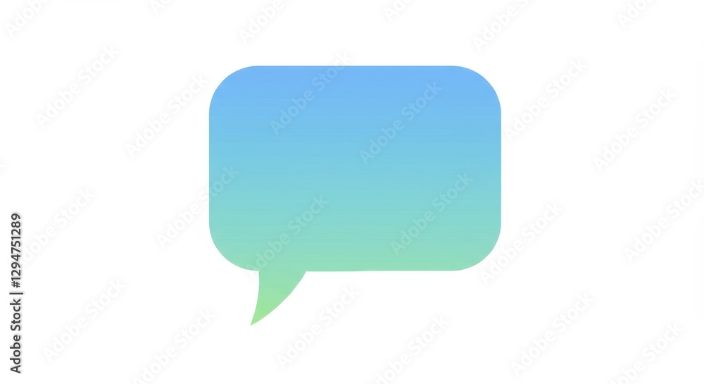 Abstract Teal and Blue Speech Bubble Illustration Abstract Teal and Blue Speech Bubble Illustration