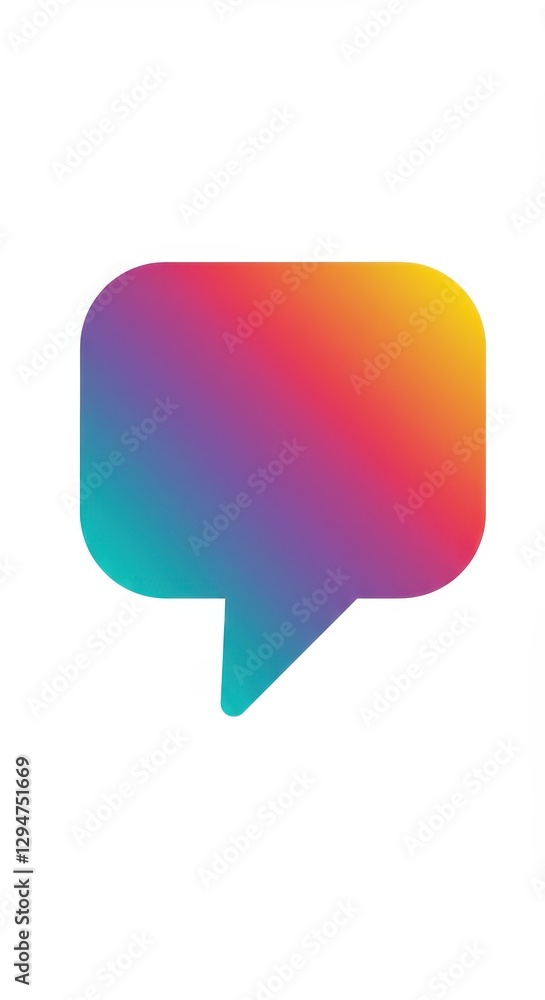Colorful Gradient Speech Bubble Design Colorful Gradient Speech Bubble Design