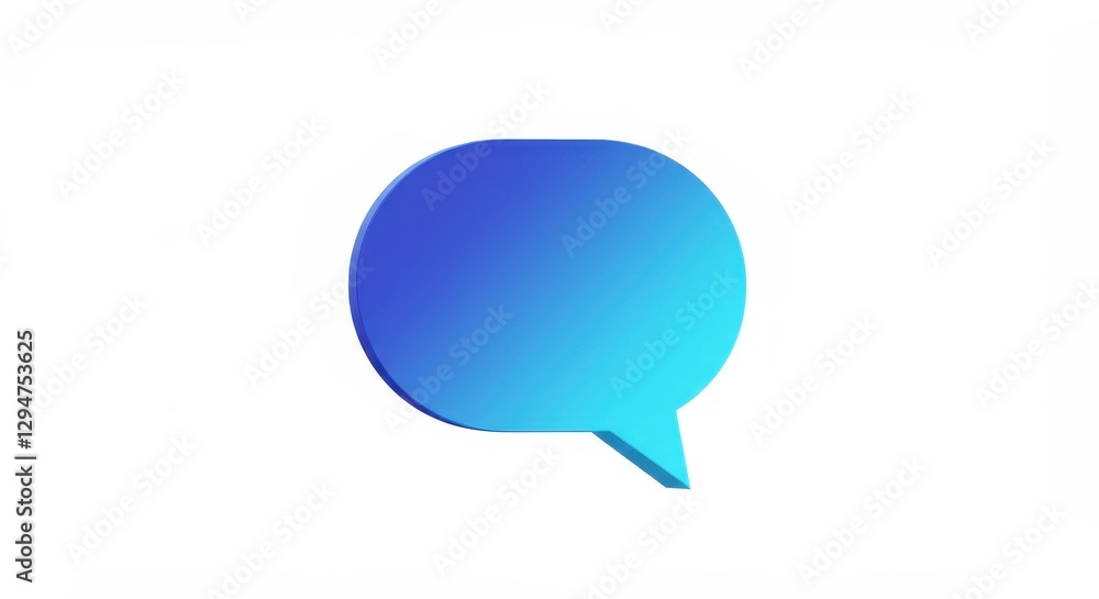 Abstract Blue Speech Bubble: Communication and Dialogue Concept Abstract Blue Speech Bubble: Communication and Dialogue Concept