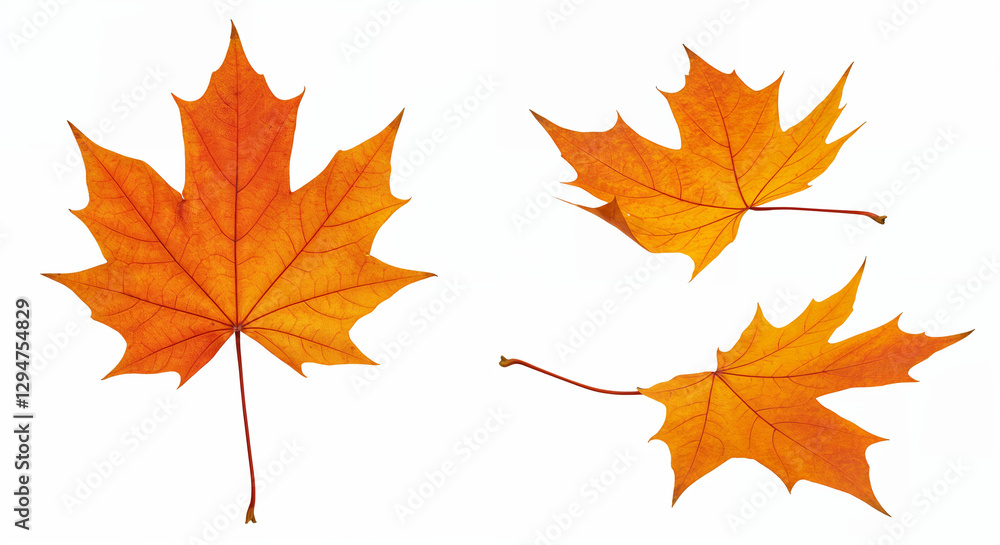 Beautiful autumn maple leaves in various poses isolated on white background for fall design 2025 Beautiful autumn maple leaves in various poses isolated on white background for fall design 2025