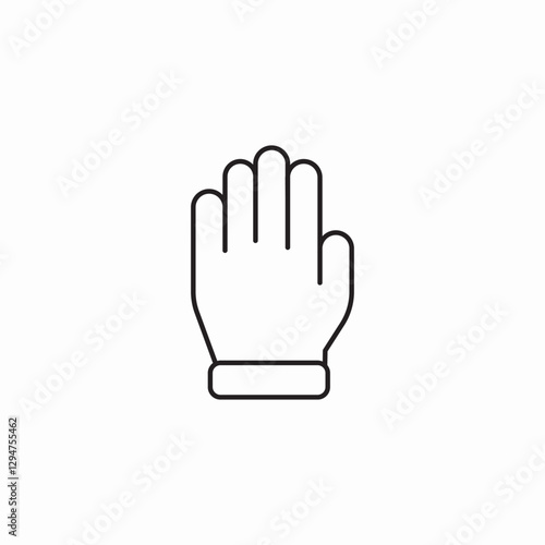 garden glove icon sign vector