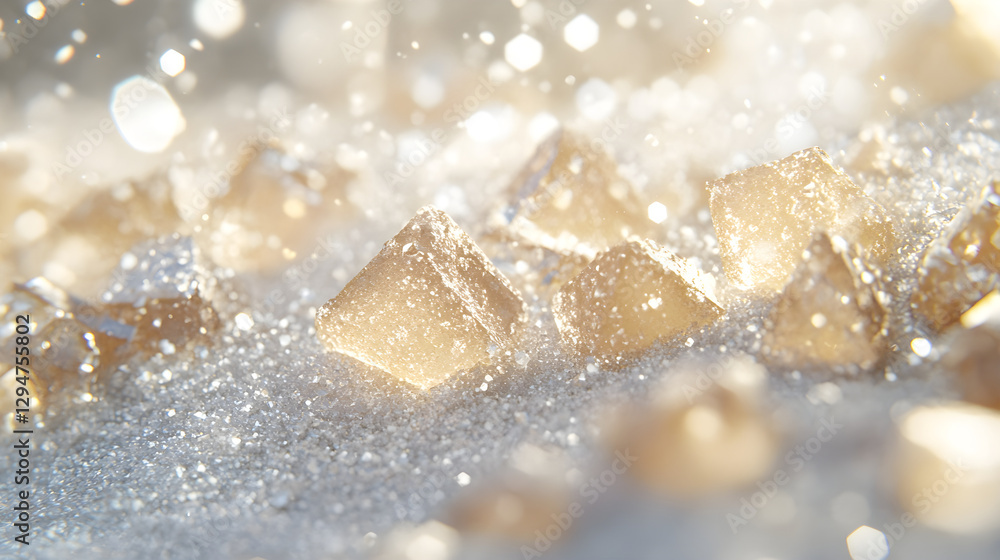Intricate Patterns of Sparkling Sugar Crystals Capturing Light and Shadow in a Stunning Display Intricate Patterns of Sparkling Sugar Crystals Capturing Light and Shadow in a Stunning Display