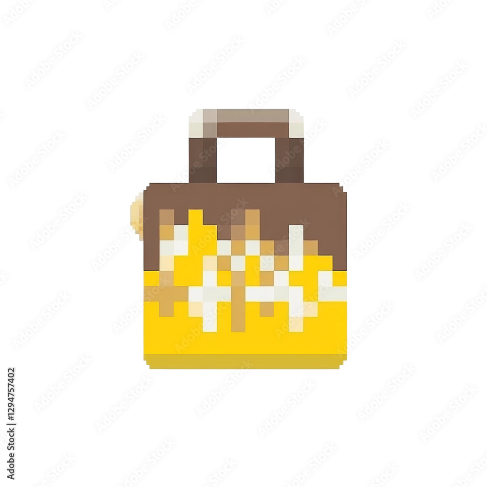 Obraz premium Creative art project featuring a colorful pixelated bag