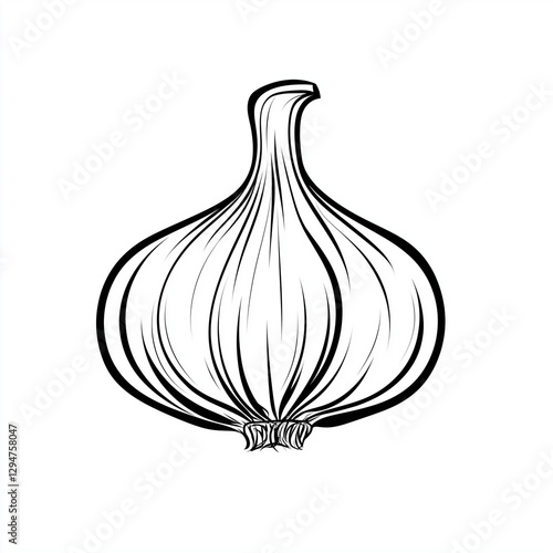 Wallpaper Mural garlic isolated on white background Torontodigital.ca