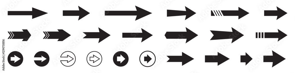 Arrow icon. Collection of pointers.