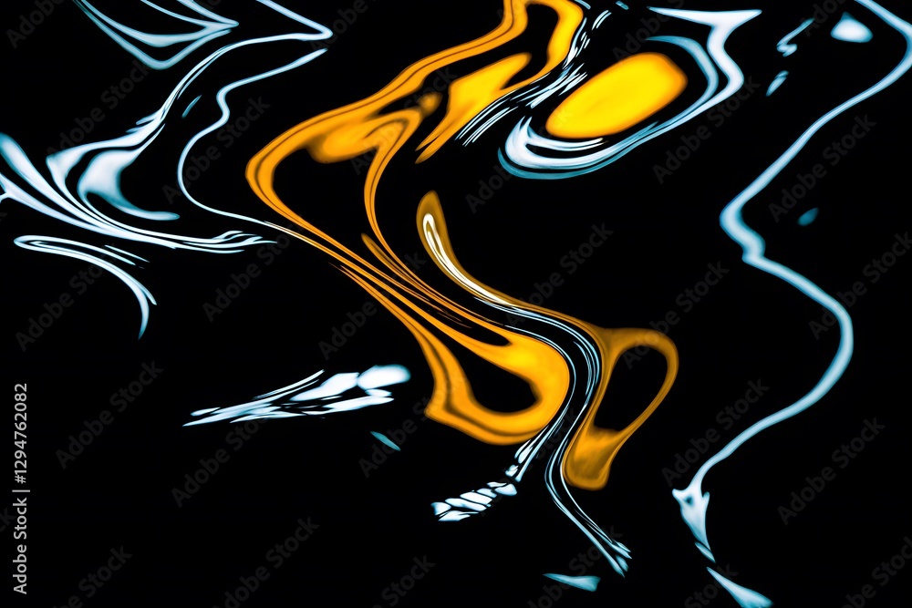 Monochrome Abstract with Distorted Light and Reflections Monochrome Abstract with Distorted Light and Reflections
