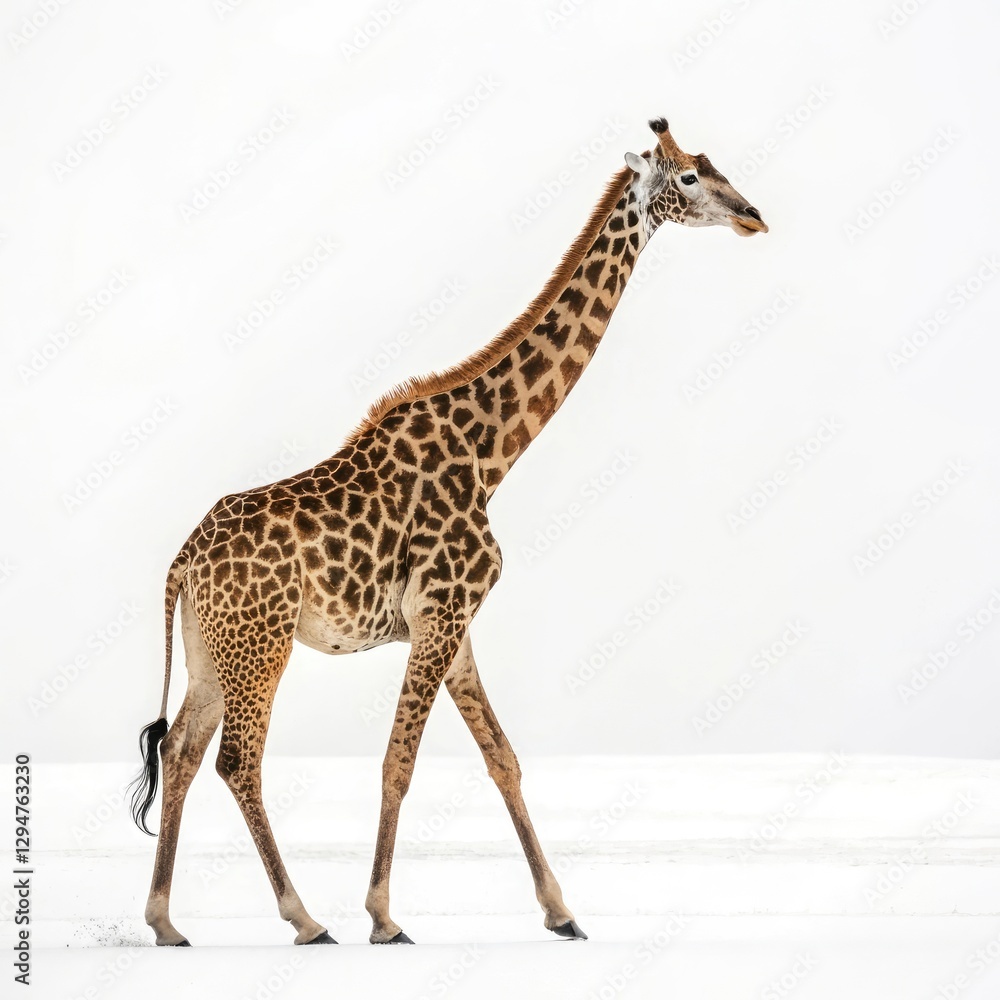 Naklejka premium giraffe isolated on white