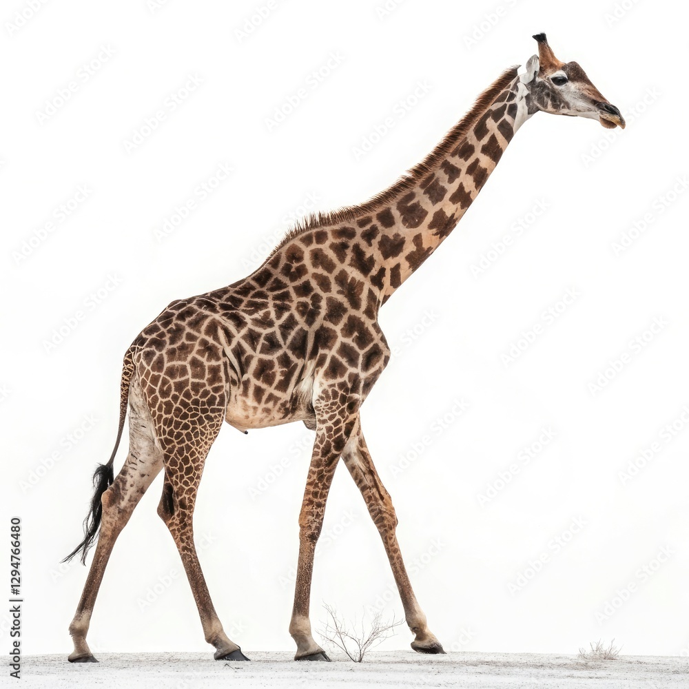 Naklejka premium giraffe isolated on white
