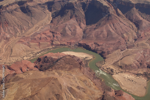 Colorado River Bend in the Grand Canyon Aerial View 5