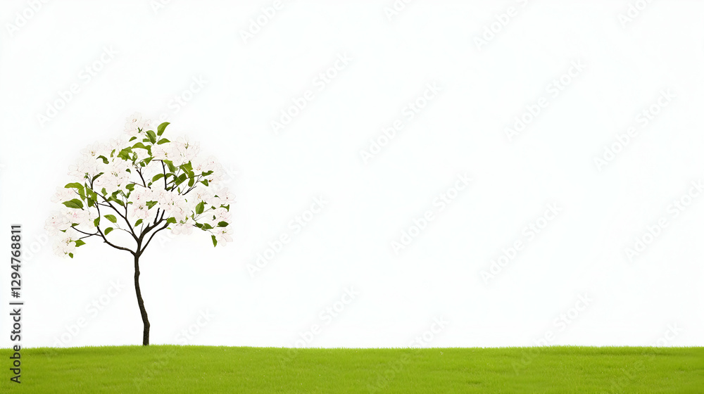 Blossoming Tree on a Meadow Blossoming Tree on a Meadow