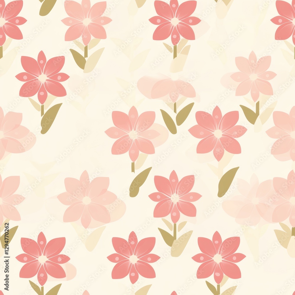 custom made wallpaper toronto digitalRepetitive colorful flower pattern for Spring theme fabric design.