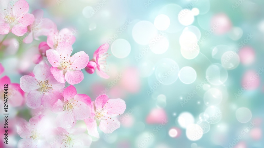 Beautiful background template made of Spring flowers. Beautiful background template made of Spring flowers.