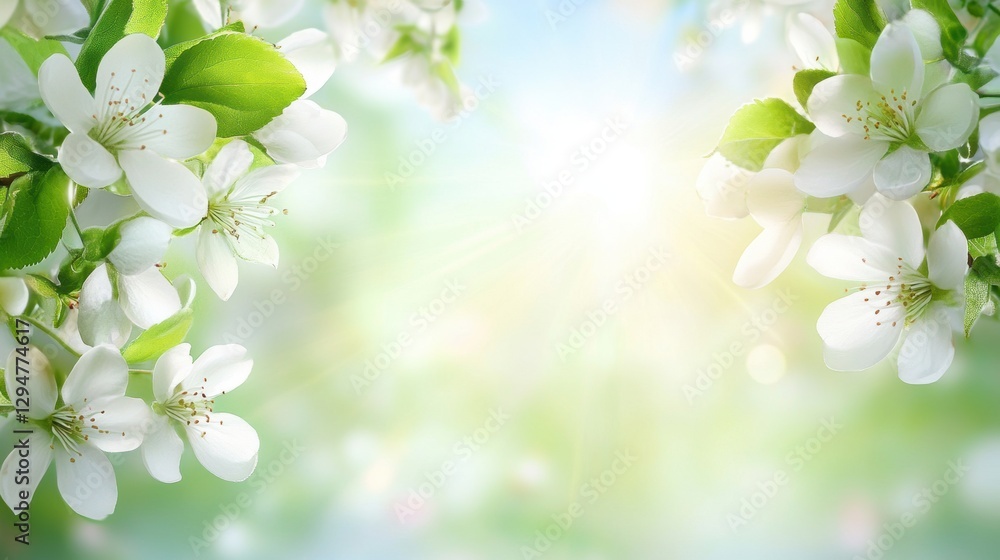 Beautiful background template made of Spring flowers. Beautiful background template made of Spring flowers.