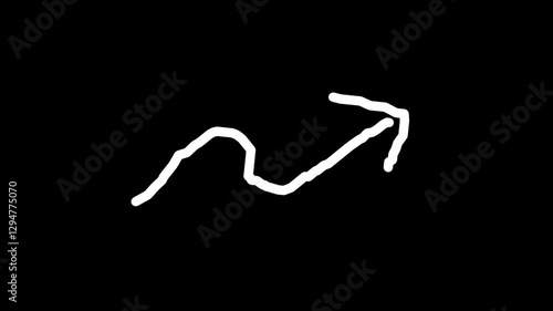 white hand drawn arrow animation with black background
sketch style or scribble effect arrow 4k animation with black background