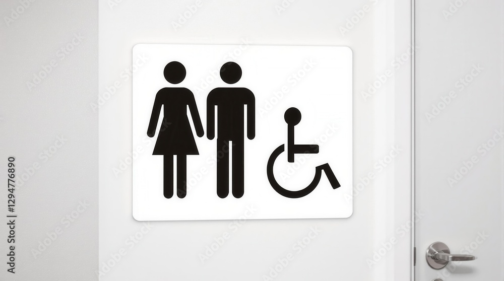 A sign with a man and a woman on it A sign with a man and a woman on it