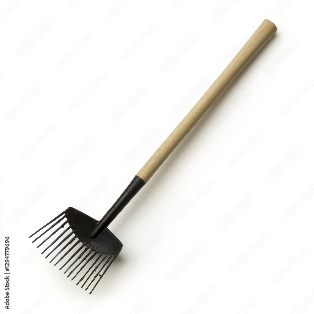 Agricultural Hoe for Gardening and Farming Tasks in Soil Cultivation, Agricultural equipment and tools concept. Agricultural Hoe for Gardening and Farming Tasks in Soil Cultivation, Agricultural equipment and tools concept.