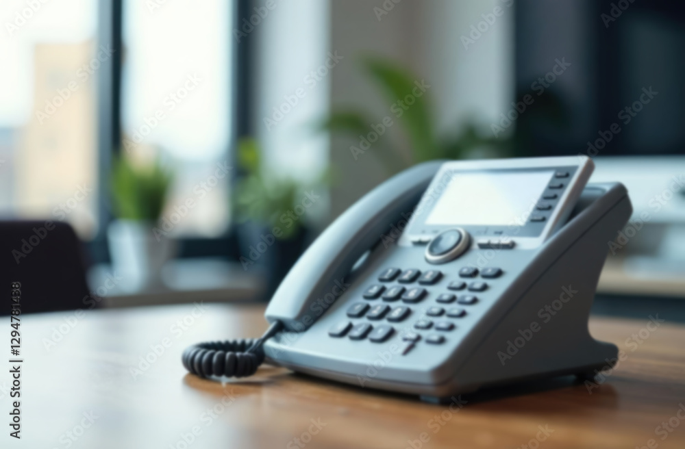 Blurred background of a landline phone. Support Service Blurred background of a landline phone. Support Service