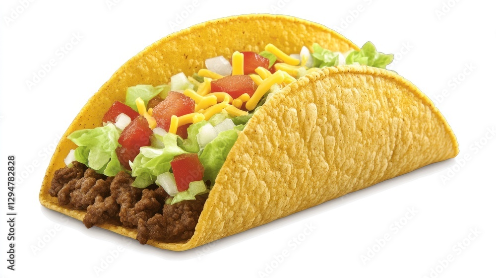Delicious Ground Beef Taco with Toppings Delicious Ground Beef Taco with Toppings