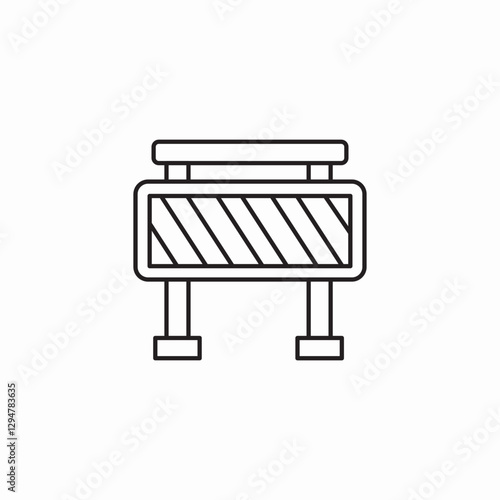 traffic barrier icon sign vector