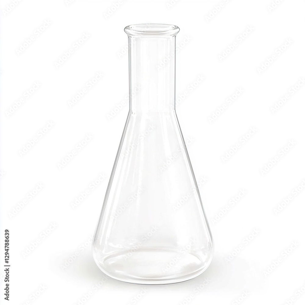 Large Conical Flask for Laboratory and Scientific Experiments, Laboratory equipment concept. Large Conical Flask for Laboratory and Scientific Experiments, Laboratory equipment concept.