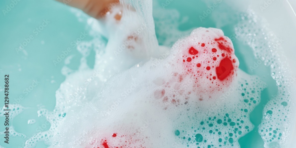Fototapeta premium Enjoy a Relaxing Bubble Bath with Colorful and Fun Bath Bombs for an exquisite experience