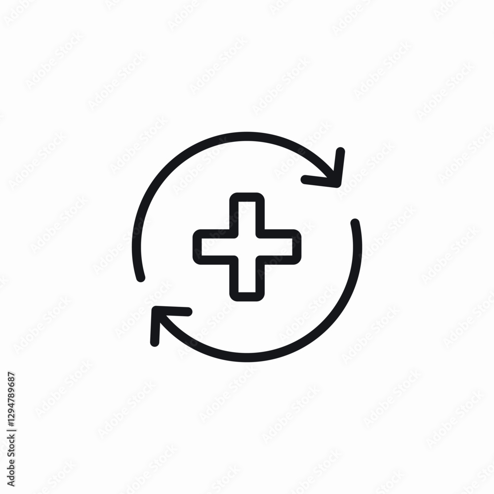 medical application sync icon sign vector medical application sync icon sign vector