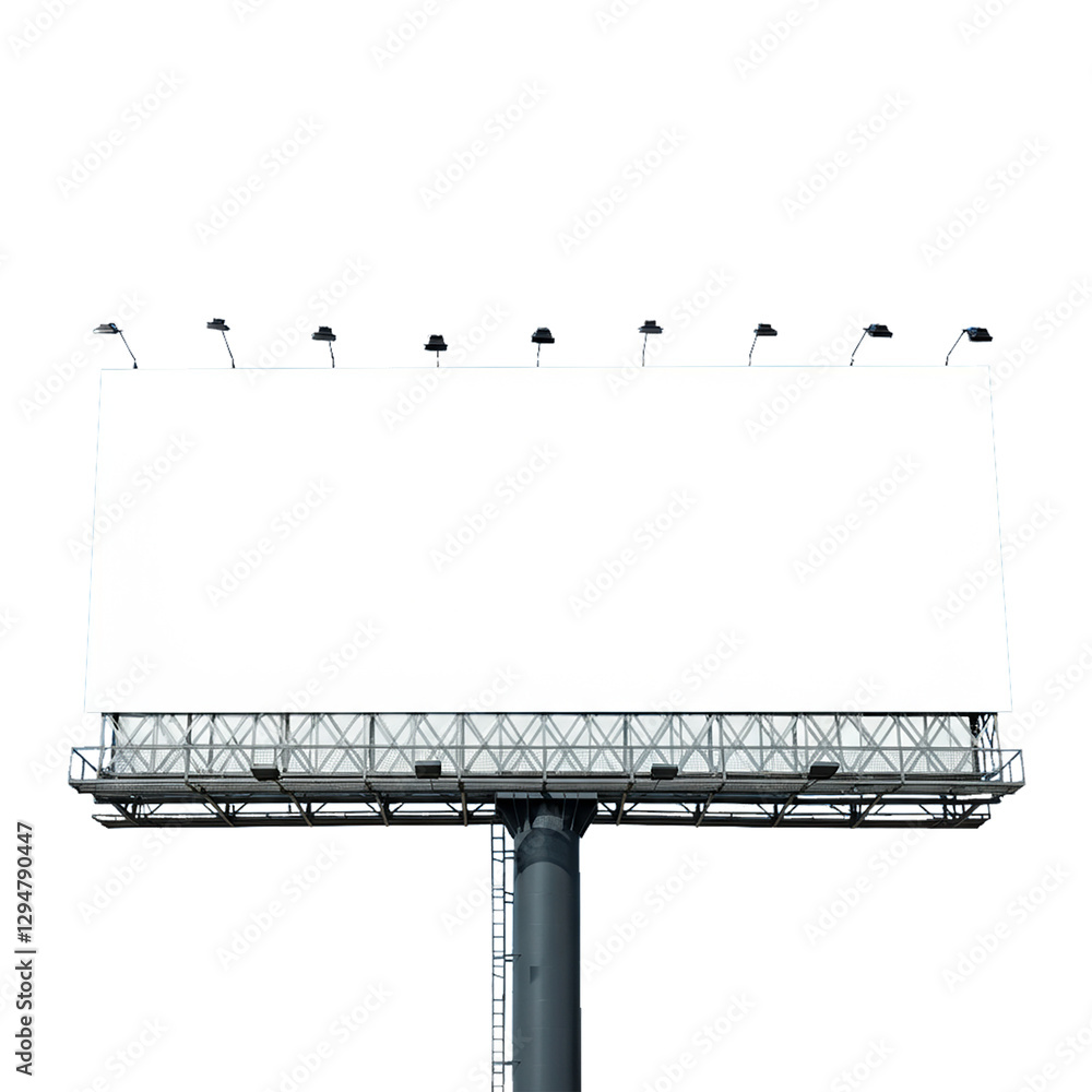 Obraz premium Large Advertising Billboard with Blank Screen for Design or Advertisement