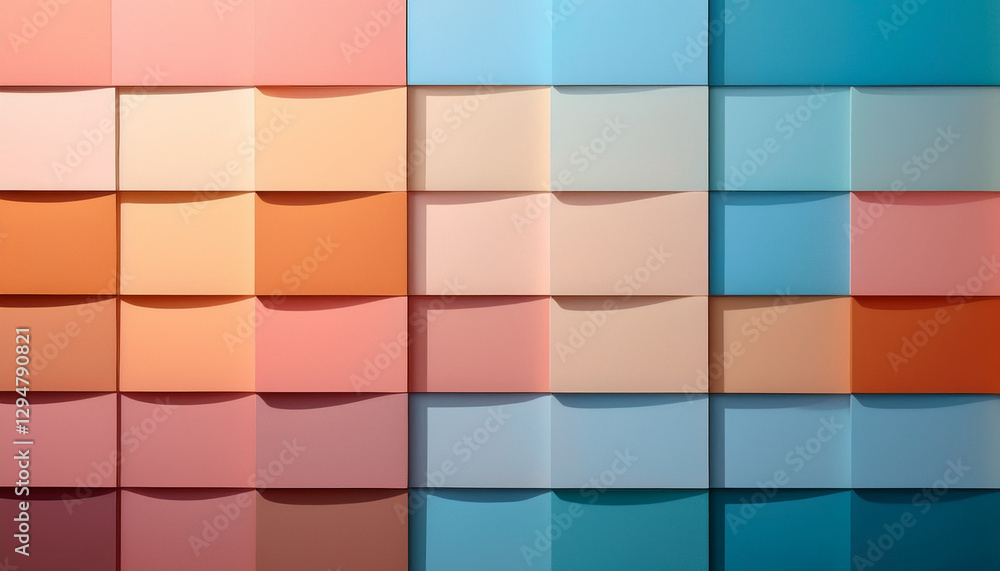 Minimalist Pastel Gradient with Geometric Shadows Minimalist Pastel Gradient with Geometric Shadows