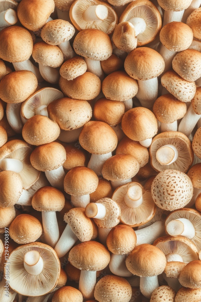 Seamless background of edible mushroom Seamless background of edible mushroom