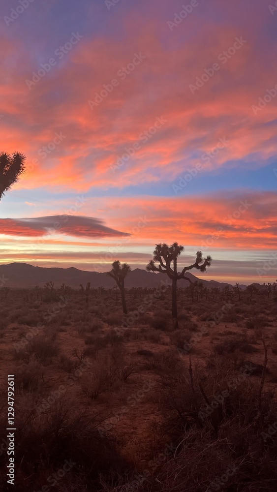 Sunset at Joshua Tree National Park, California Sunset at Joshua Tree National Park, California