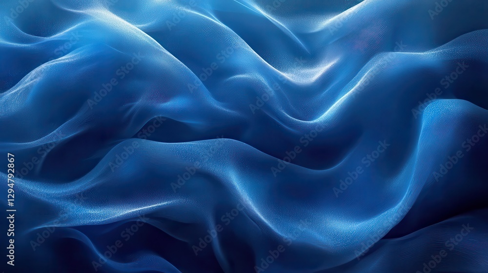 Abstract blue waves texture with fluid movement and light effects Abstract blue waves texture with fluid movement and light effects
