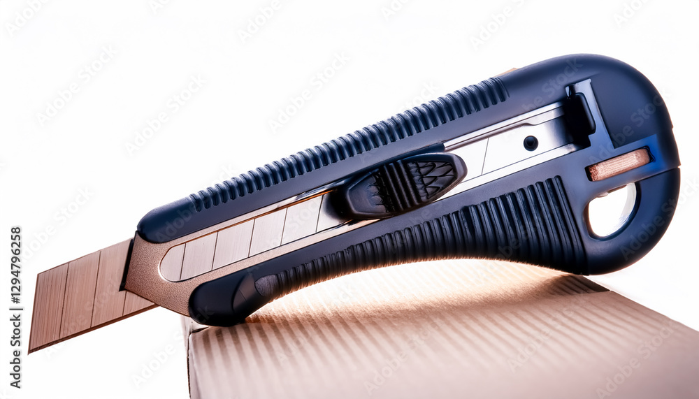 Obraz premium カッターナイフ、ブレード、文具、道具、切る、刃、カット、プラスチック、クローズアップ