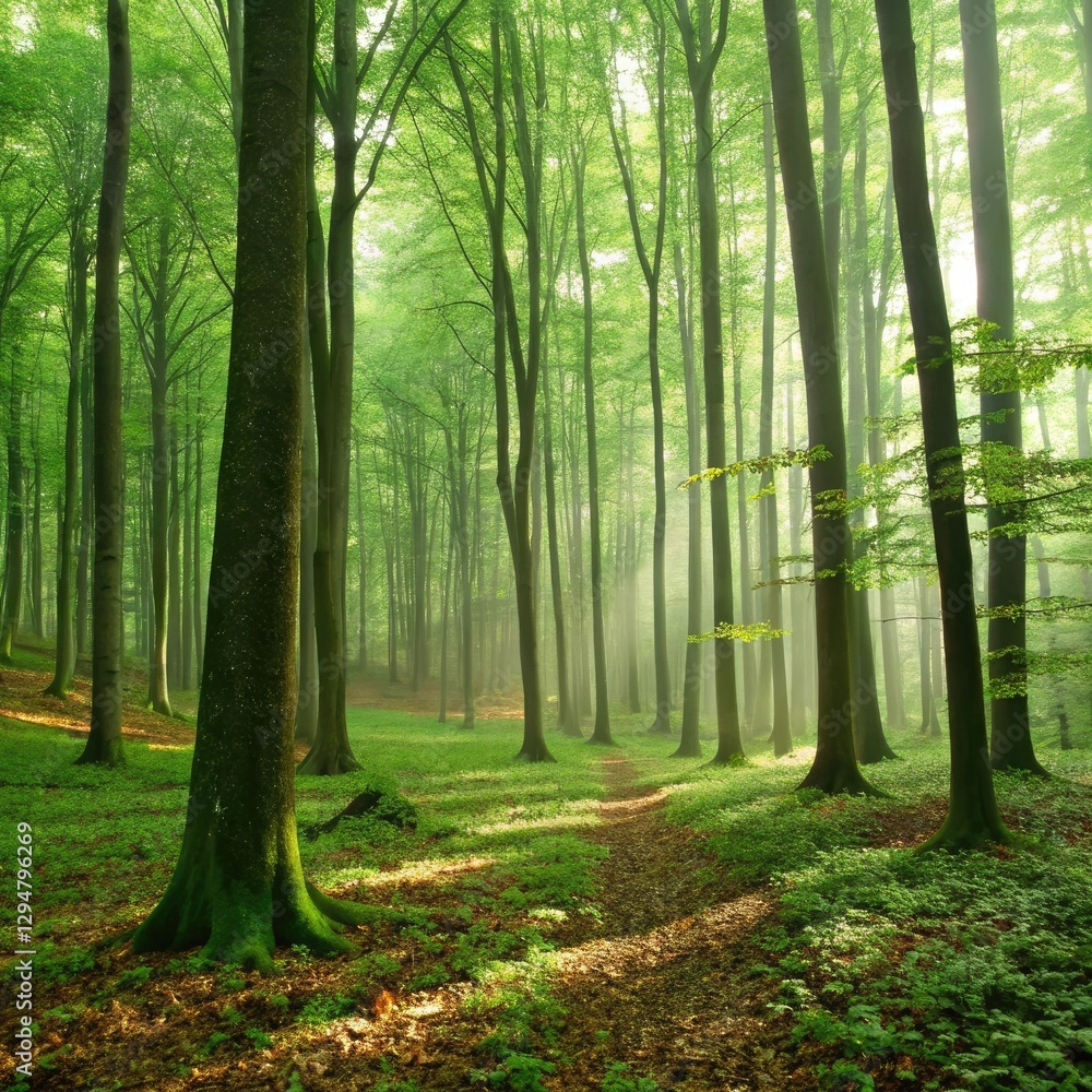 Obraz premium morning in the forest