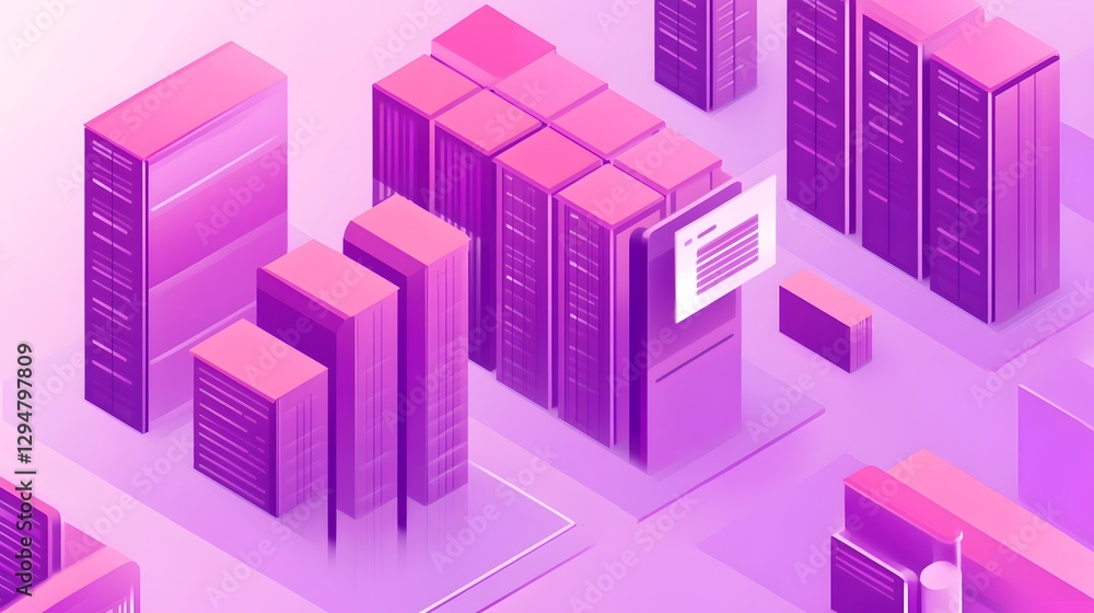 Vibrant futuristic cityscape showcasing towering skyscrapers with purple hues and digital elements Vibrant futuristic cityscape showcasing towering skyscrapers with purple hues and digital elements