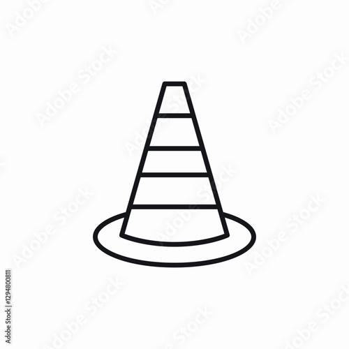 cone traffic icon sign vector