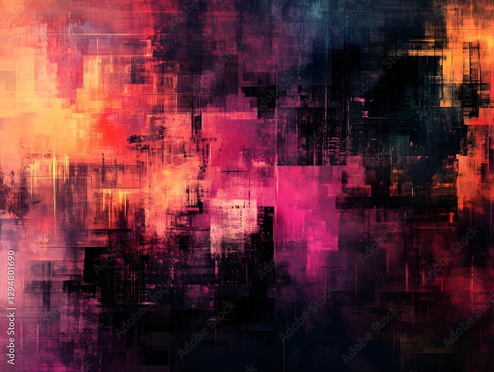 Fototapeta premium Abstract textures reminiscent of digital artifacts