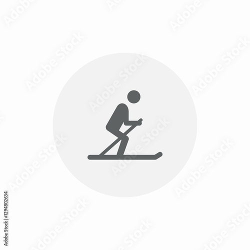 ski equipment icon sign vector
