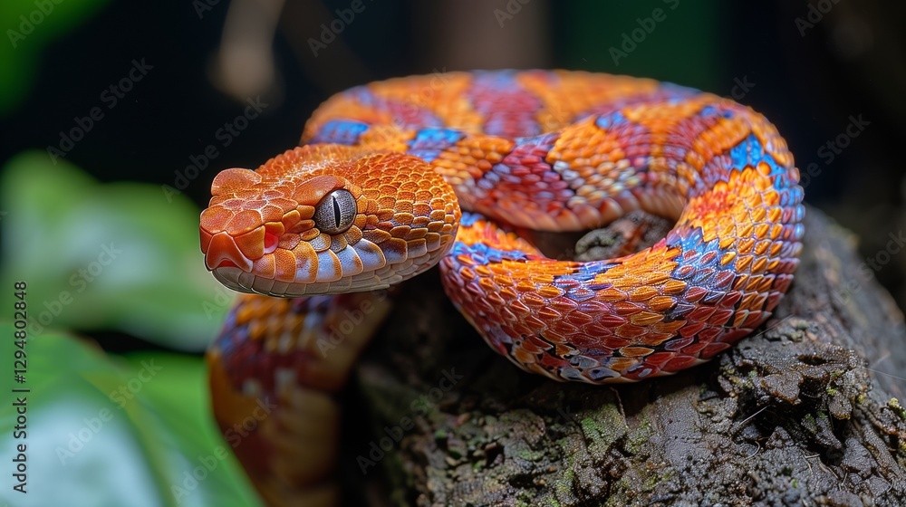 Fototapeta premium portrait of a poisonous snake