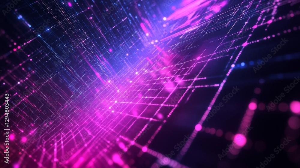 Abstract Digital Network Background with Pink and Purple Glowing Lines Abstract Digital Network Background with Pink and Purple Glowing Lines