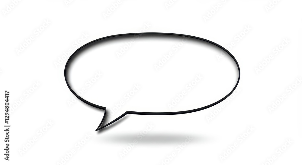 Blank Speech Bubble: A Symbol of Communication and Conversation Blank Speech Bubble: A Symbol of Communication and Conversation
