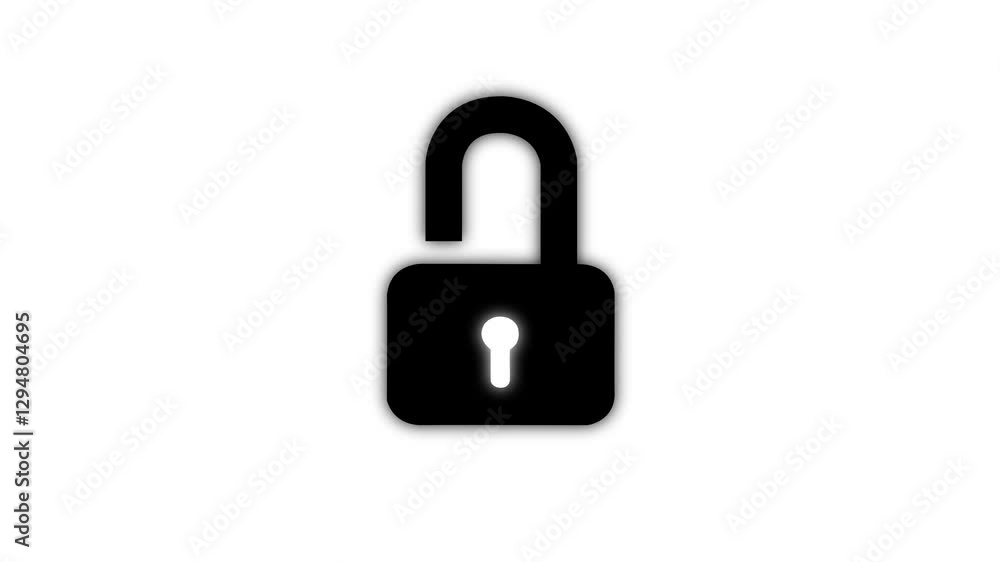 Security lock animation. Lock animation icon security safety protection 4k video concept. Lock icon animation on transparent background with alpha channel. Security lock animation. Lock animation icon security safety protection 4k video concept. Lock icon animation on transparent background with alpha channel.