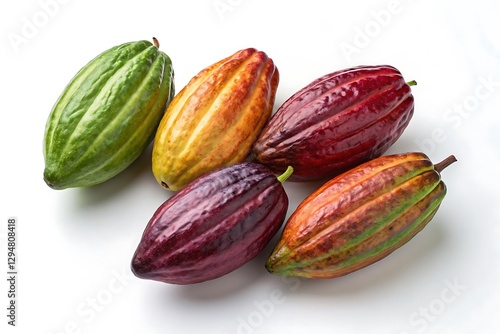 Wallpaper Mural Fresh Cocoa Fruits Isolated on a White Background Torontodigital.ca