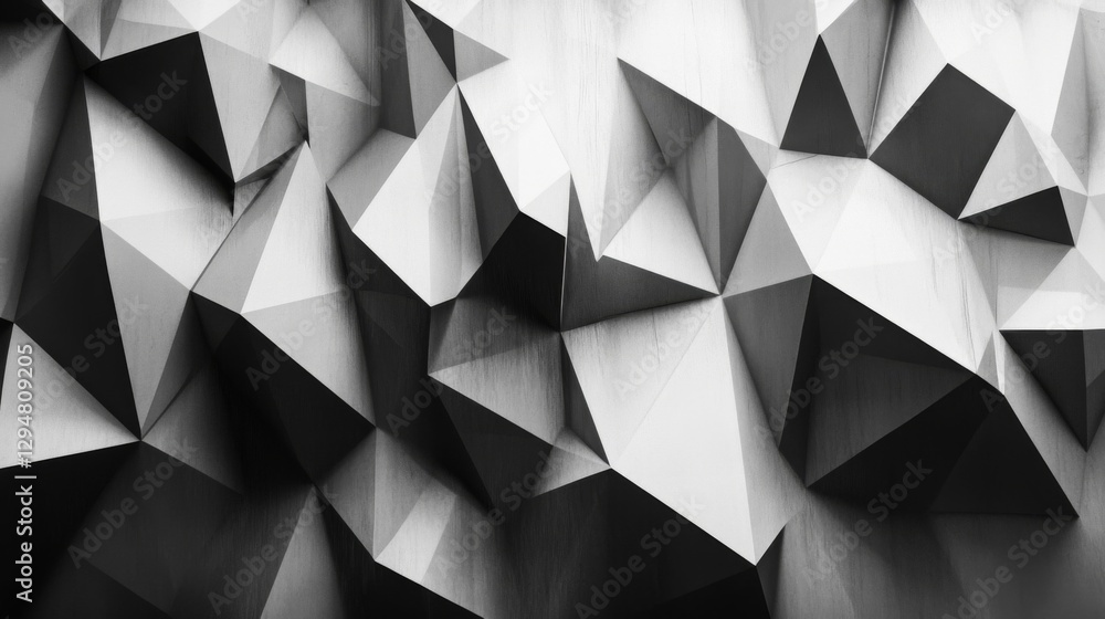 Abstract Monochrome Geometric Background with Triangular Shapes Abstract Monochrome Geometric Background with Triangular Shapes