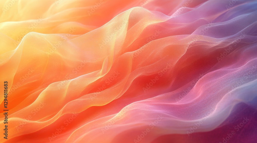 Obraz premium Soft Flowing Fabric Textures in Warm Gradient Colors for Backgrounds