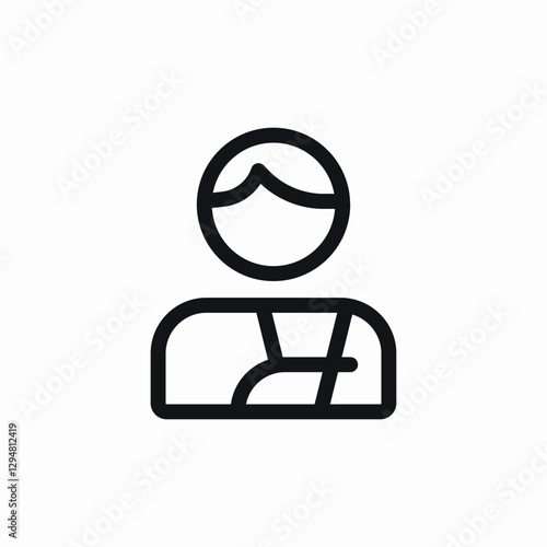 hand plaster icon sign vector