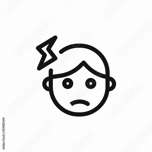 headache pain icon sign vector