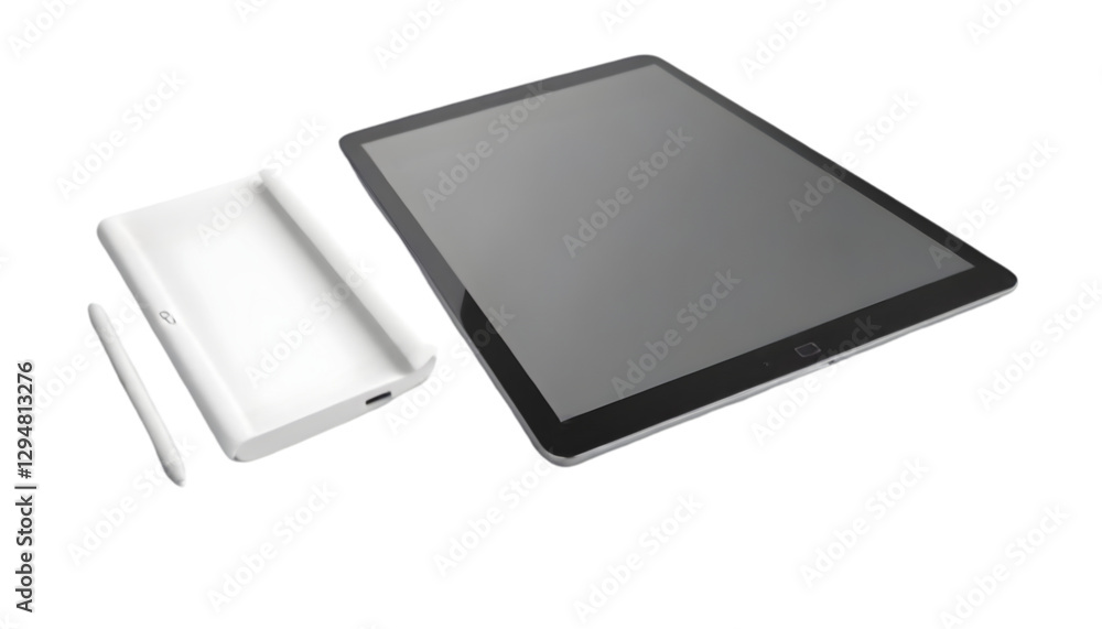 Photo: Tablet, Stylus, and Charging Dock - Modern Technology Photo: Tablet, Stylus, and Charging Dock - Modern Technology
