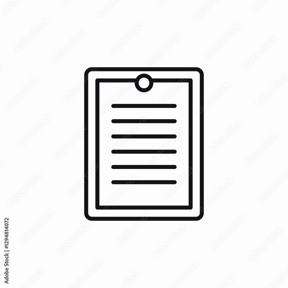 paper list icon sign vector paper list icon sign vector